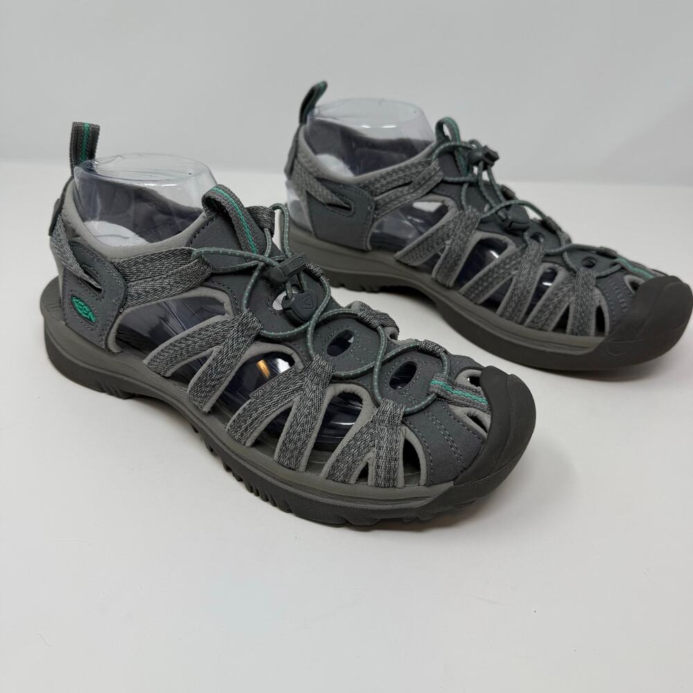 Keen Whisper Hiking Sandals Women's 10 Grey Teal Summer Footwear - Picture 5 of 11